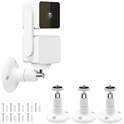 Pefecon Wall Mount Bracket for Wyze Cam Pan V3 & V4 | 360° Swivel & 90° Tilt, Durable ABS & Aluminum, 3 Pack thumbnail 1