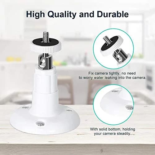 Pefecon Wall Mount Bracket for Wyze Cam Pan V3 & V4 | 360° Swivel & 90° Tilt, Durable ABS & Aluminum, 3 Pack thumbnail 8