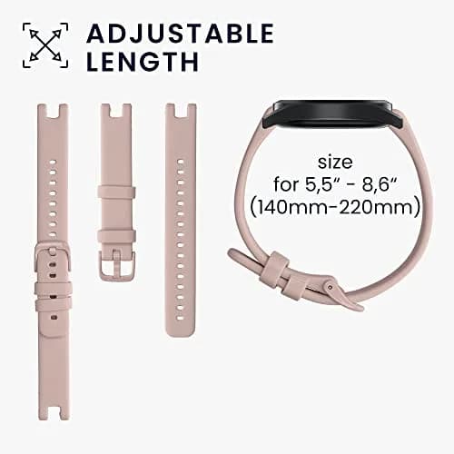 kwmobile Blue Watch Band for Garmin Lily Sport | Adjustable Silicone Strap (14-22 cm / 5.5-8.7 inches) thumbnail 5