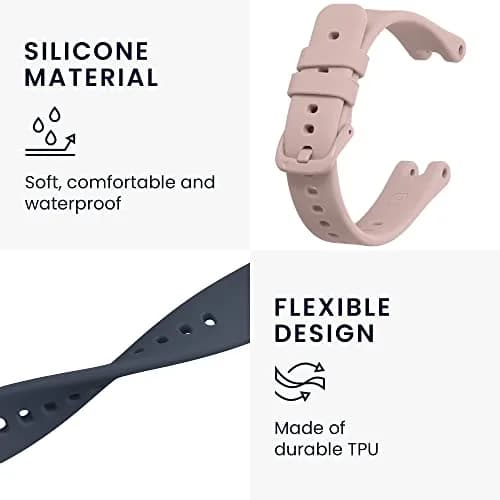 kwmobile Blue Watch Band for Garmin Lily Sport | Adjustable Silicone Strap (14-22 cm / 5.5-8.7 inches) thumbnail 3