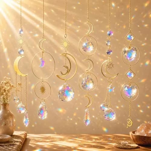 ilclviz Suncatcher Crystal Hanging Sun Catcher | Colorful Rainbows & Elegant Decor (70-120 chars) thumbnail 1