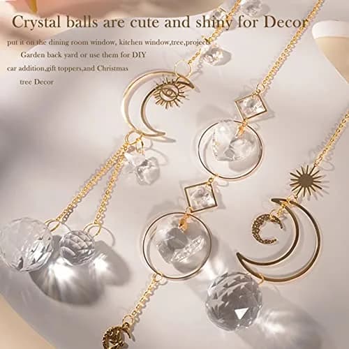 ilclviz Suncatcher Crystal Hanging Sun Catcher | Colorful Rainbows & Elegant Decor (70-120 chars) thumbnail 4