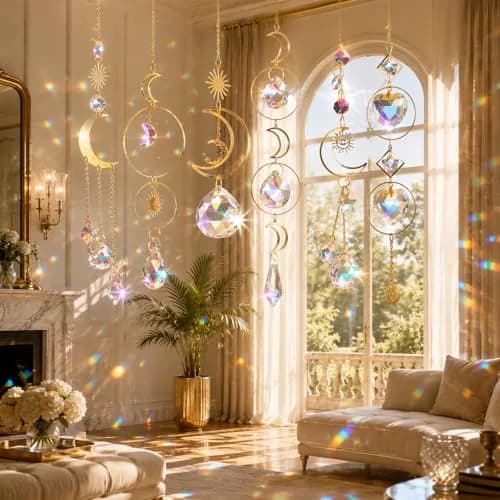 ilclviz Suncatcher Crystal Hanging Sun Catcher | Colorful Rainbows & Elegant Decor (70-120 chars) thumbnail 2