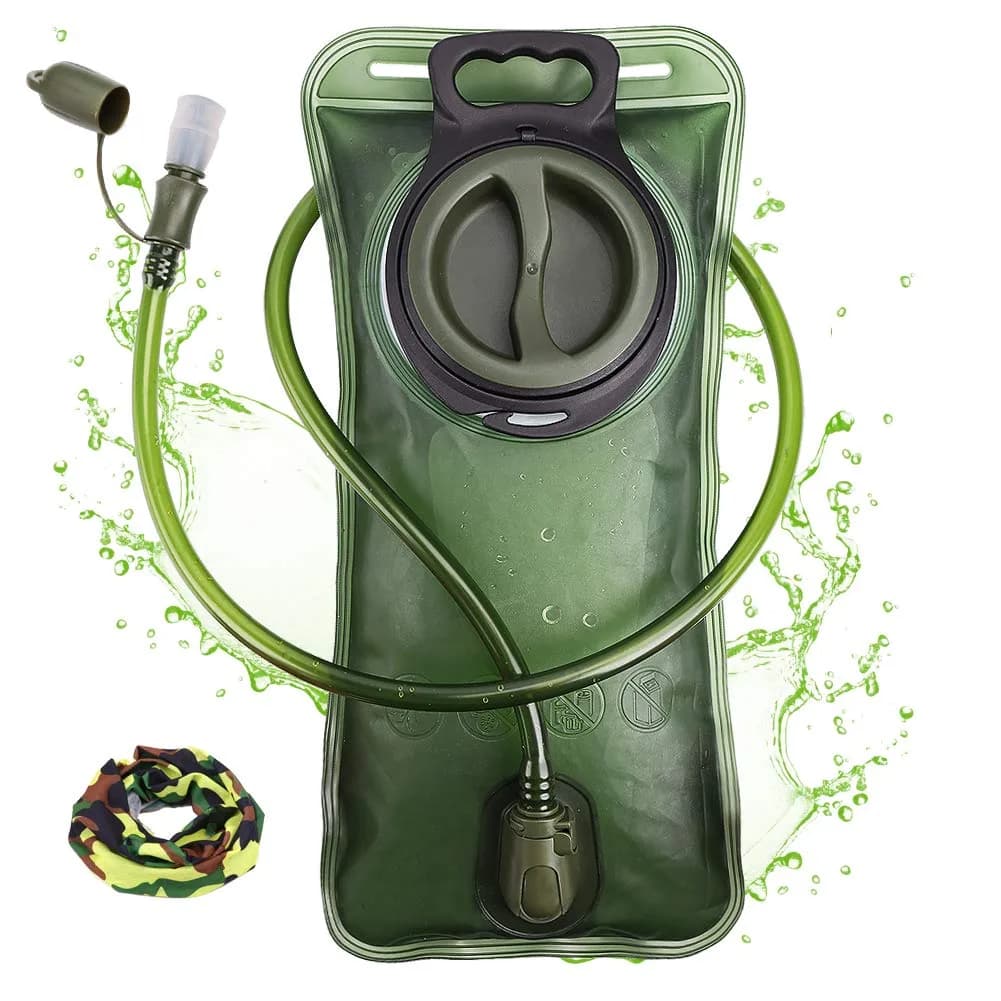 CHERAINTI Hydration Bladder 3L (9.5L x 21.3cm) | Military Green Water Reservoir for Backpacks - main product image