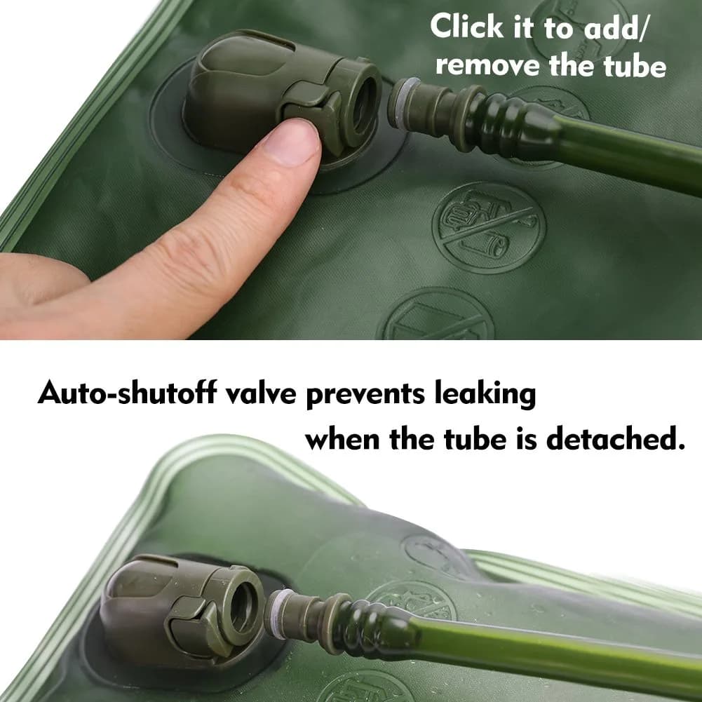 CHERAINTI Hydration Bladder 3L (9.5L x 21.3cm) | Military Green Water Reservoir for Backpacks - view 4