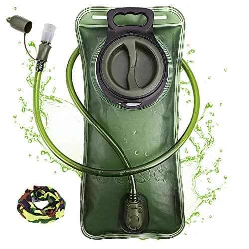 CHERAINTI Hydration Bladder 3L (9.5L x 21.3cm) | Military Green Water Reservoir for Backpacks — 1.5L Water Bladder - Military Green