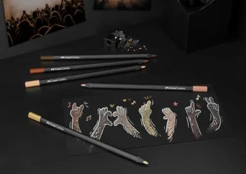 Faber-Castell Black Edition Skin Tone Colored Pencils, 12 Count | Professional Art Supplies for Drawing & Coloring thumbnail 4