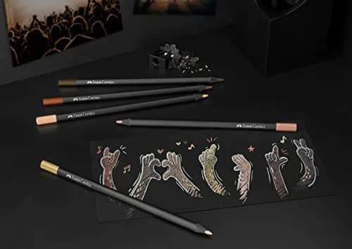 Faber-Castell Black Edition Skin Tone Colored Pencils, 12 Count | Professional Art Supplies for Drawing & Coloring thumbnail 6