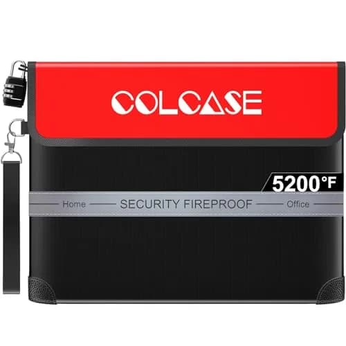COLCASE Fireproof Document Bag with Lock 15 x 11 inches | 5200℉ Heat Insulated Waterproof thumbnail 1