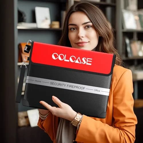 COLCASE Fireproof Document Bag with Lock 15 x 11 inches | 5200℉ Heat Insulated Waterproof thumbnail 4