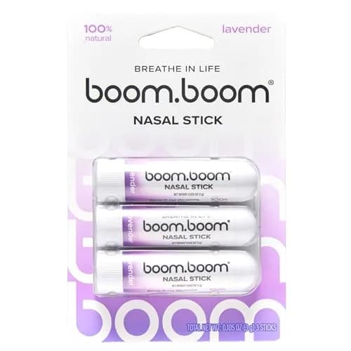 BoomBoom Nasal Stick Medication 3 Pack | Essential Oils + Menthol Inhaler with Vapor Flow Technology thumbnail 1