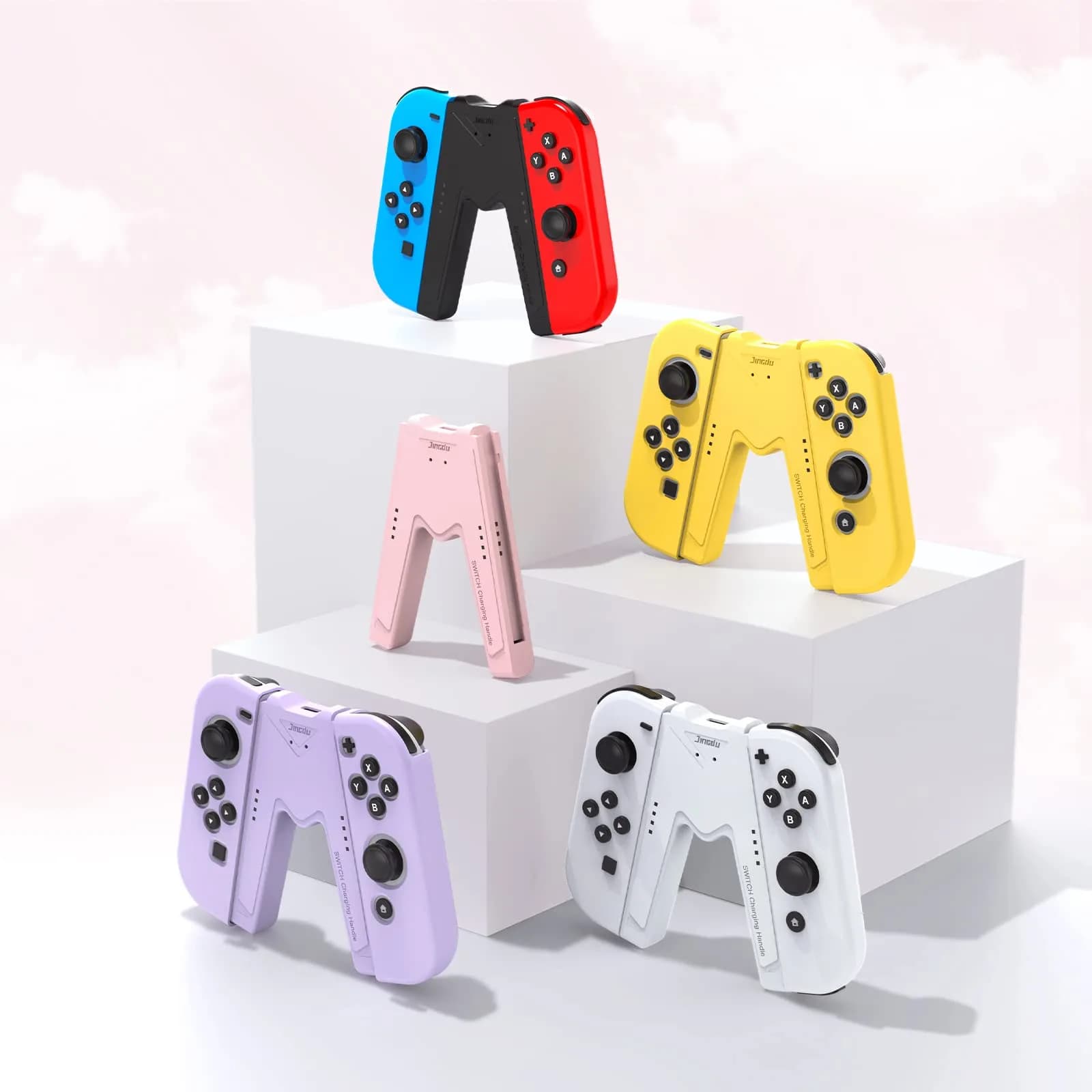JINGDU Pink Switch Joy-Con Charging Grip with Indicators | 45W USB-C PD Charger - view 6