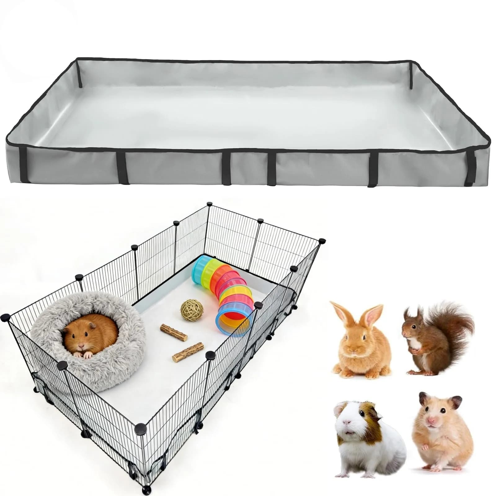 DZWLKJ Waterproof Guinea Pig Cage Liner 61x122cm (24x48 inches) | Easy Clean & Odor Control for Small Animals - main product image