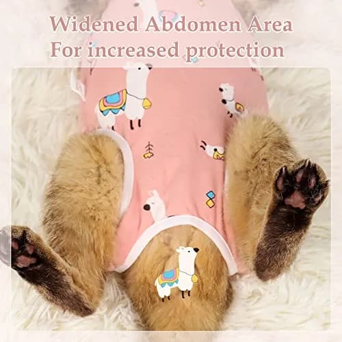 ANWA Cat Recovery Suit Large | Breathable Post-Surgery Cat Suit for Female thumbnail 3