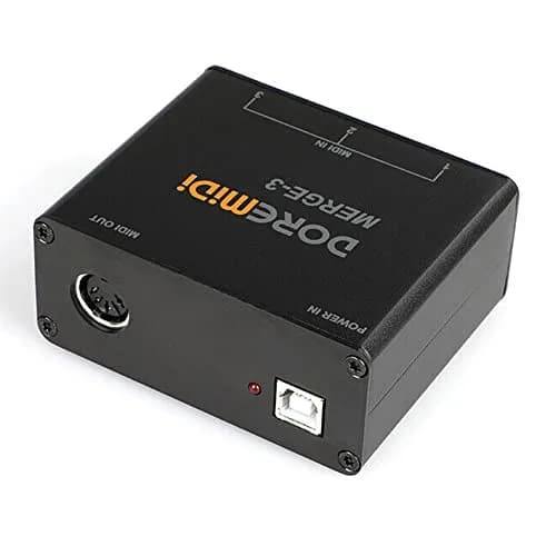 DOREMiDi MERGE-3 MIDI Merge Box with 3 Inputs & 1 Output | USB Powered Hardware MIDI Merger thumbnail 2