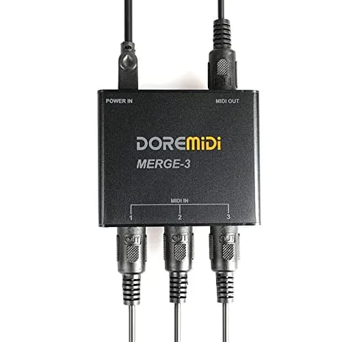 DOREMiDi MERGE-3 MIDI Merge Box with 3 Inputs & 1 Output | USB Powered Hardware MIDI Merger thumbnail 3