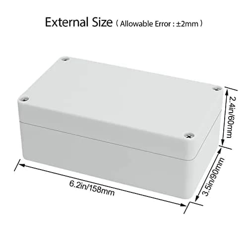 HoHaing Waterproof Plastic Junction Box IP65 6.2" x 3.5" x 2.4" | Weatherproof Electrical Enclosure thumbnail 2