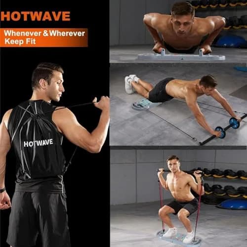 HOTWAVE Push Up Board, Foldable Portable 20 in 1 Home Workout Equipment thumbnail 8