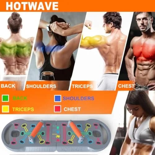 HOTWAVE Push Up Board, Foldable Portable 20 in 1 Home Workout Equipment thumbnail 3