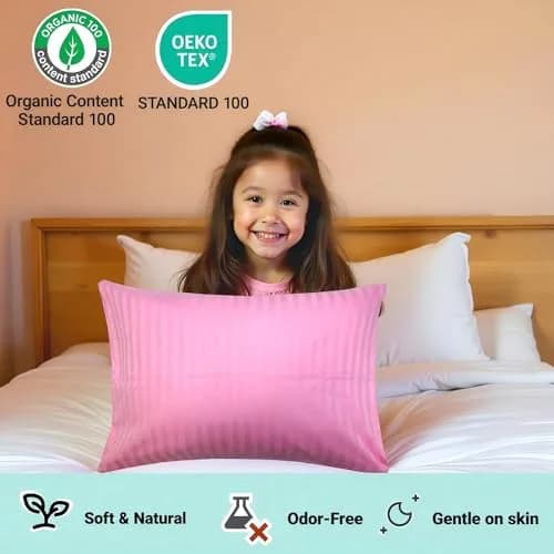 ZPECC Toddler Pillow with Pillowcase - 13x18 Organic Cotton Hypoallergenic Kids Pillow for Travel & Nursery thumbnail 3