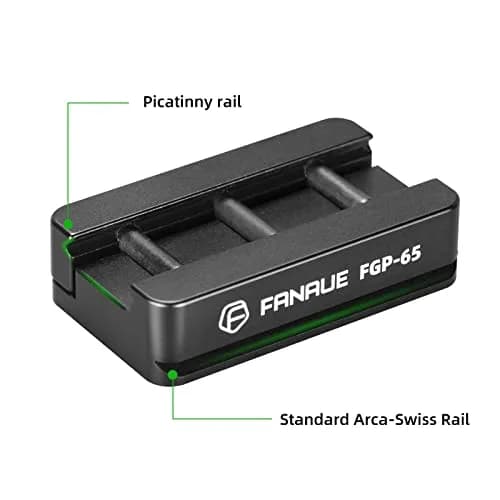 FANAUE FGP-65 Picatinny Arca-Swiss Compatible Rail Plate 6061 Aluminum | Anti-Slip Mount for Tripods (70-120 chars) thumbnail 4