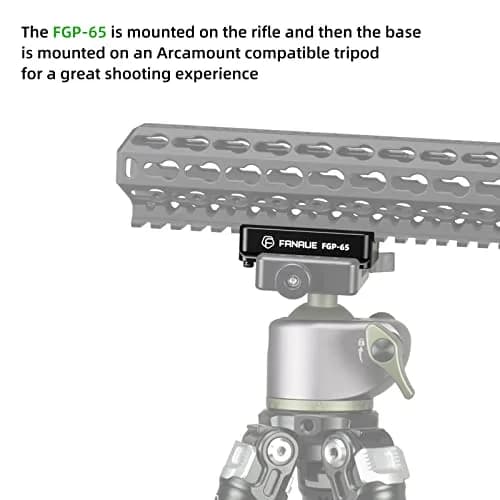 FANAUE FGP-65 Picatinny Arca-Swiss Compatible Rail Plate 6061 Aluminum | Anti-Slip Mount for Tripods (70-120 chars) thumbnail 7
