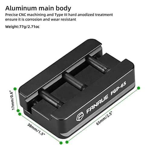 FANAUE FGP-65 Picatinny Arca-Swiss Compatible Rail Plate 6061 Aluminum | Anti-Slip Mount for Tripods (70-120 chars) thumbnail 2