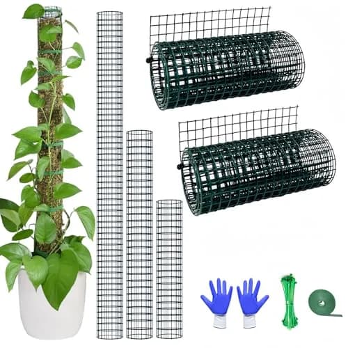chicarry DIY Moss Pole Kit for Climbing Plants, 203 cm (6.6ft) Steel Wire Mesh with Zip Ties | Make Your Own Plant Support thumbnail 1