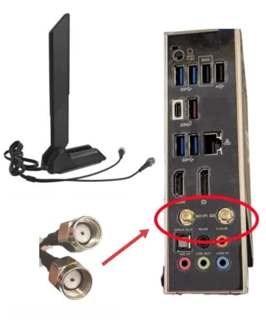 Zahara WiFi 6E Tri-Band Antenna for ASUS & Motherboards | 360° Omni-Directional Coverage (70-120 chars) thumbnail 7