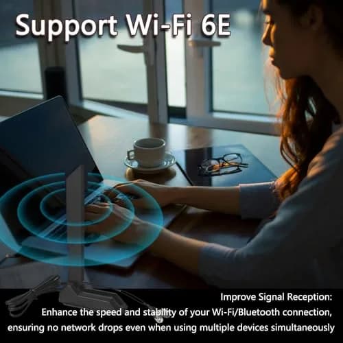 Zahara WiFi 6E Tri-Band Antenna for ASUS & Motherboards | 360° Omni-Directional Coverage (70-120 chars) thumbnail 9