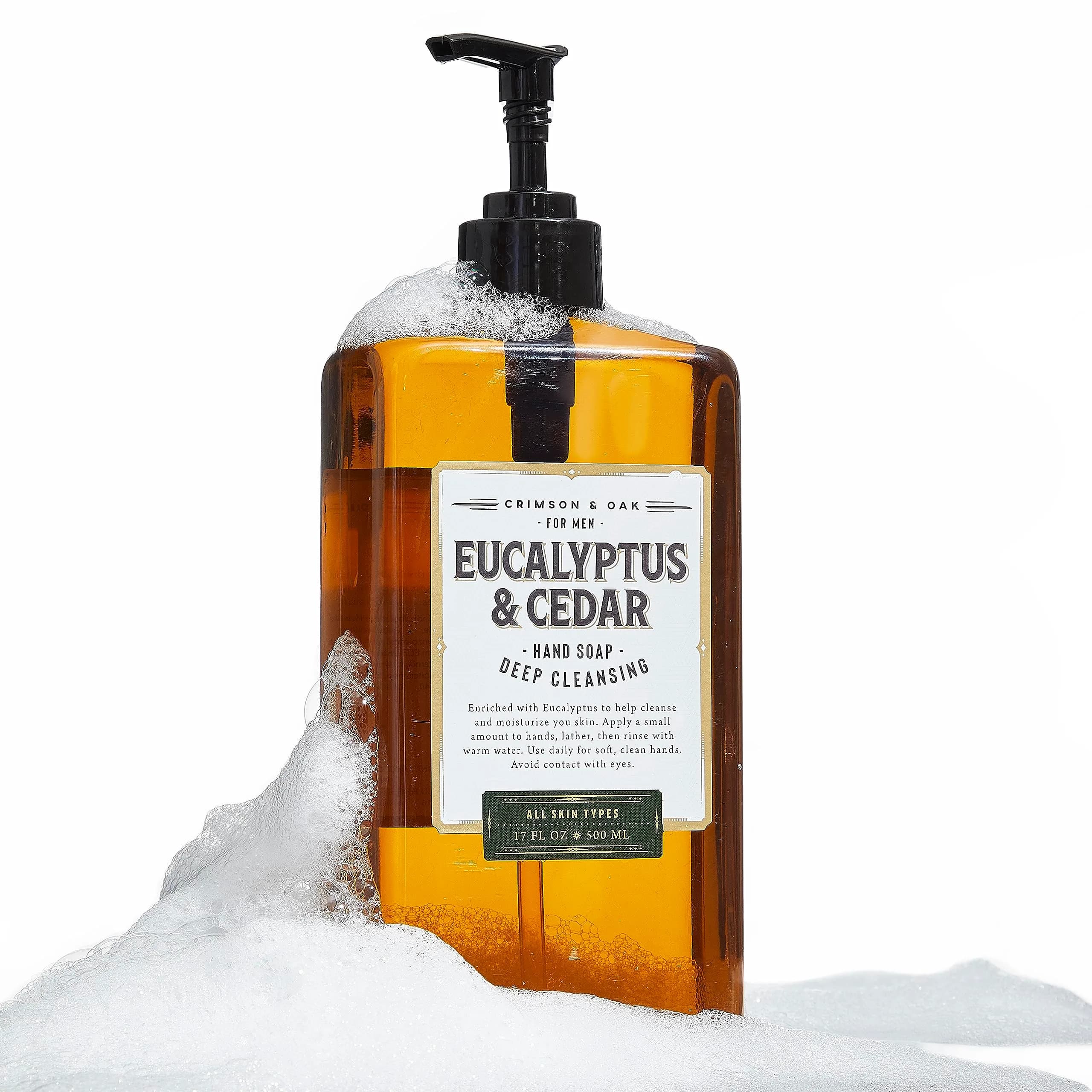 Body Prescriptions Crimson & Oak Deep Cleansing Hand Soap 17 Fl Oz | Eucalyptus & Cedar