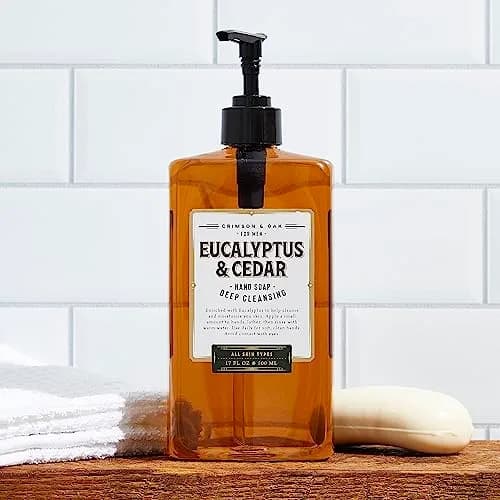 Body Prescriptions Crimson & Oak Deep Cleansing Hand Soap 17 Fl Oz | Eucalyptus & Cedar thumbnail 3
