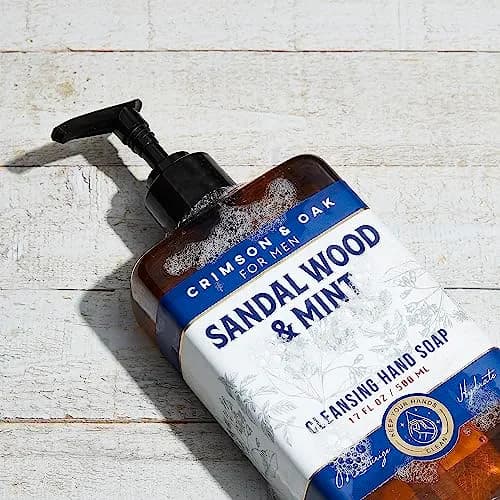 Body Prescriptions Crimson & Oak Deep Cleansing Hand Soap with Pump Dispenser 17 Fl Oz Pack of 2 | Sandalwood & Mint thumbnail 4