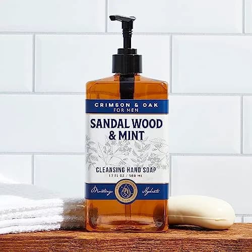 Body Prescriptions Crimson & Oak Deep Cleansing Hand Soap with Pump Dispenser 17 Fl Oz Pack of 2 | Sandalwood & Mint thumbnail 2