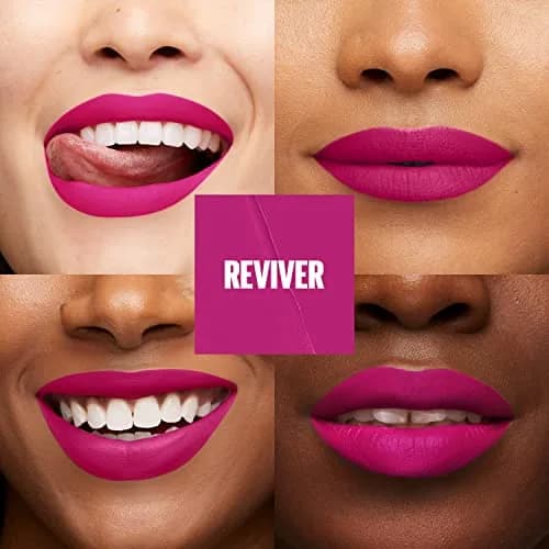 Maybelline Super Stay Matte Ink Liquid Lip Color, Reviver Plum, 5ml (0.17 Fl Oz) | Long-Lasting Matte Finish thumbnail 2