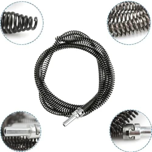 AZH Heavy-Duty Drain Auger Snake Cable with Drill Adapter 2m (6.5ft) | Professional Plumbing Clog Remover thumbnail 5