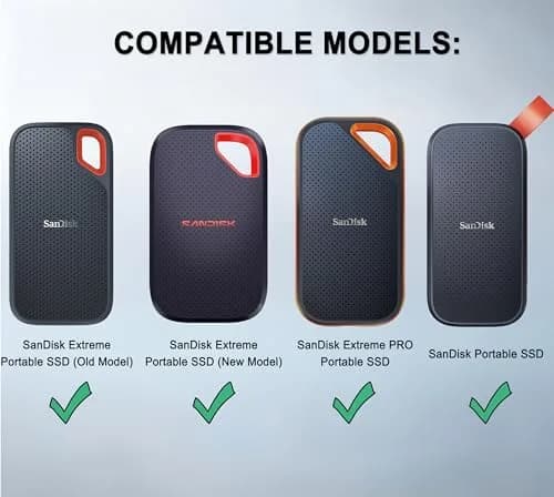 Lacdo Hard Carrying Case for SanDisk Portable SSD 500GB 1TB 2TB 4TB 8TB | Shockproof EVA Storage Bag thumbnail 2