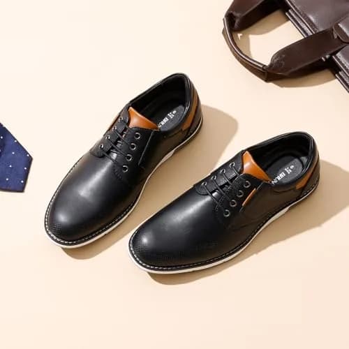 Bruno Marc Men's Dress Oxfords Casual Derby Sneakers, Black, 13 | Breathable Faux Leather & Cushioned Insole thumbnail 2