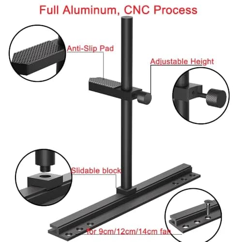 JOYJOM GPU Support Bracket Aluminum 136mm | Adjustable Anti Sag Video Card Stand thumbnail 4