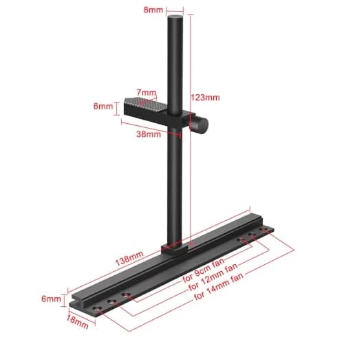 JOYJOM GPU Support Bracket Aluminum 136mm | Adjustable Anti Sag Video Card Stand thumbnail 2