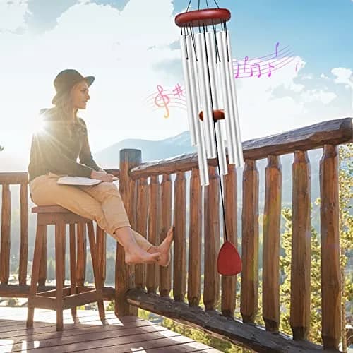 WENANA Large Aluminium Wind Chimes 91.44cm (36") | Soothing Melodic Outdoor Garden Decor thumbnail 6