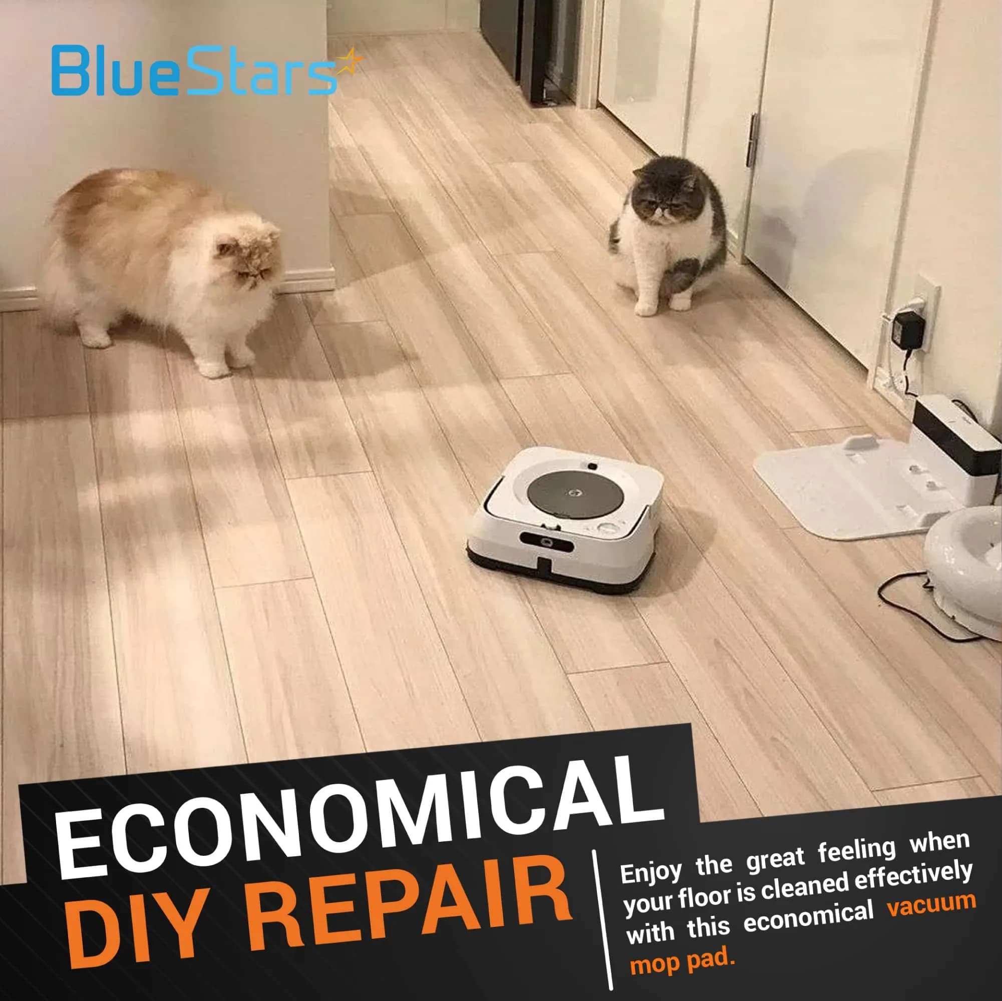 BlueStars 8 Pack m6 Microfiber Wet & Dry Mopping Pads | Compatible with iRobot Braava Jet M6 - view 7
