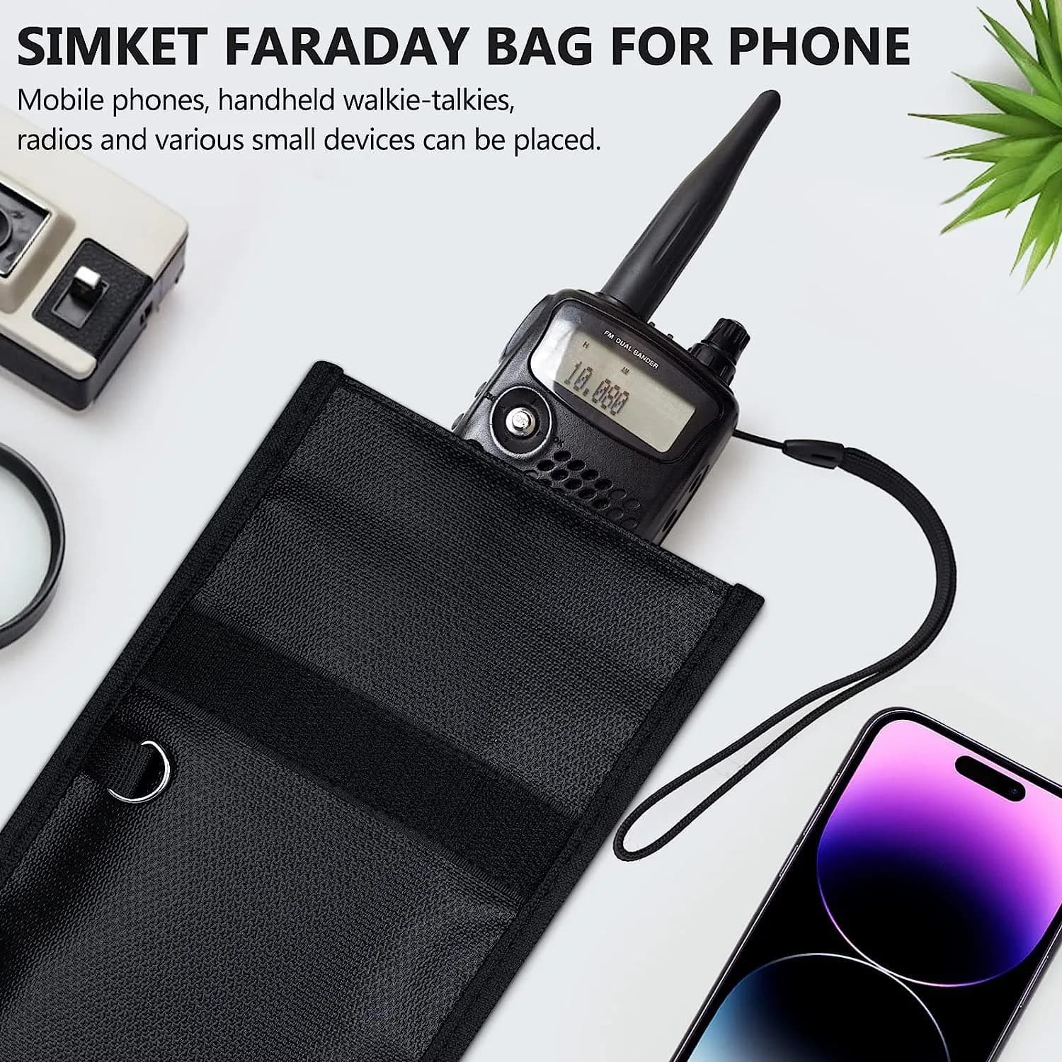 Simket 2 Pack Faraday Bags | Fireproof Waterproof Signal Blocker for Cell Phone & Keys thumbnail 7