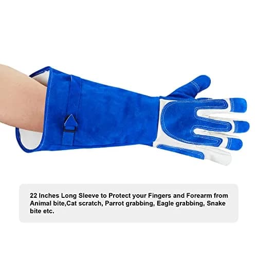 AOWPFVV Animal Handling Gloves Large 59.94 cm (23.6 in) | Bite Proof, Cut Resistant, Heat Resistant thumbnail 3