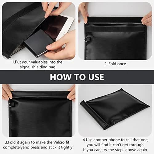 Simket Large Faraday Signal Blocking Bag 17 x 15 inches | RFID & Signal Shield for Phones & Devices thumbnail 6