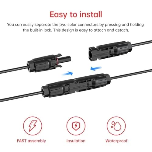 ELFCULB 12AWG Solar to XT60i Cable 7.62m (25FT) | Connects Solar Panels to Power Stations thumbnail 3