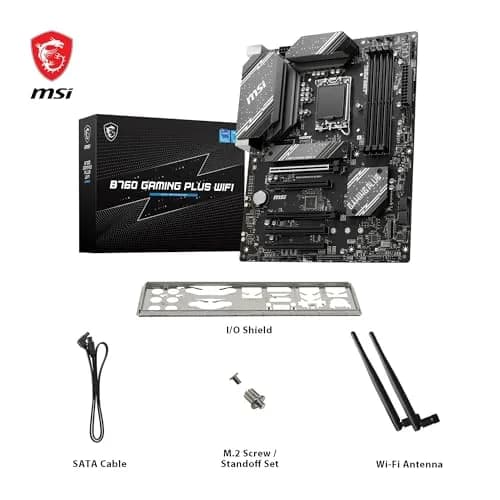 MSI B760 Gaming Plus WiFi Motherboard Intel B760 LGA 1700 ATX | DDR5 6800+MHz/OC, PCIe 4.0 x16, Wi-Fi 6E thumbnail 7
