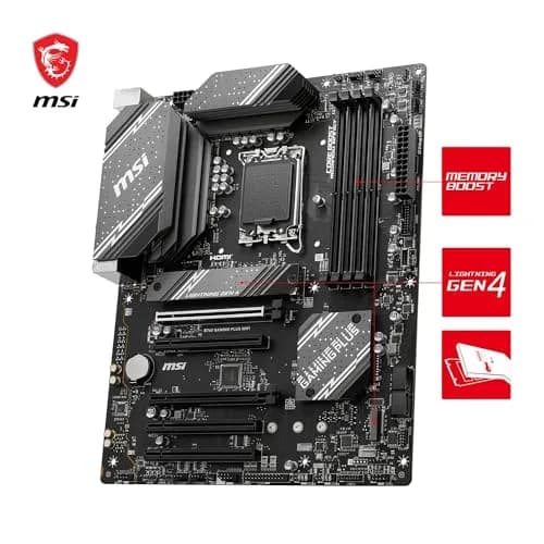MSI B760 Gaming Plus WiFi Motherboard Intel B760 LGA 1700 ATX | DDR5 6800+MHz/OC, PCIe 4.0 x16, Wi-Fi 6E thumbnail 3