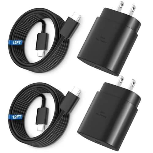 Vilive Super Fast USB C Wall Charger 25W with 12FT Cable | Supports Full Speed Charging & Data Transfer thumbnail 1