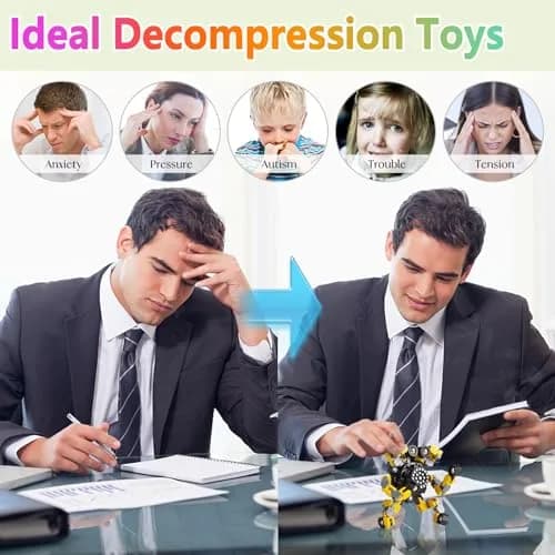 Gokeey Transformable Fidget Spinners 2 Pcs | ASTM-Tested Educational Toy thumbnail 4